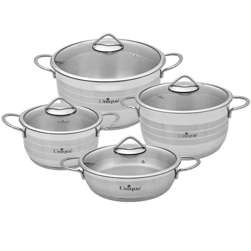 سرویس قابلمه استیل یونیک 8 پارچه کد UN-9900