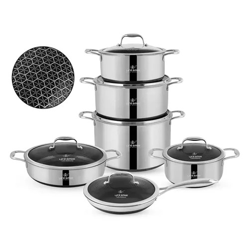 سرویس قابلمه استیل کف لیزری لایف اسمایل اصلی با گارانتی