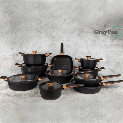 سرویس قابلمه گرانیتی 17 پارچه گری پن آلمان اصلی