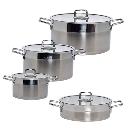 سرویس قابلمه استیل یونیک 8 پارچه فلت