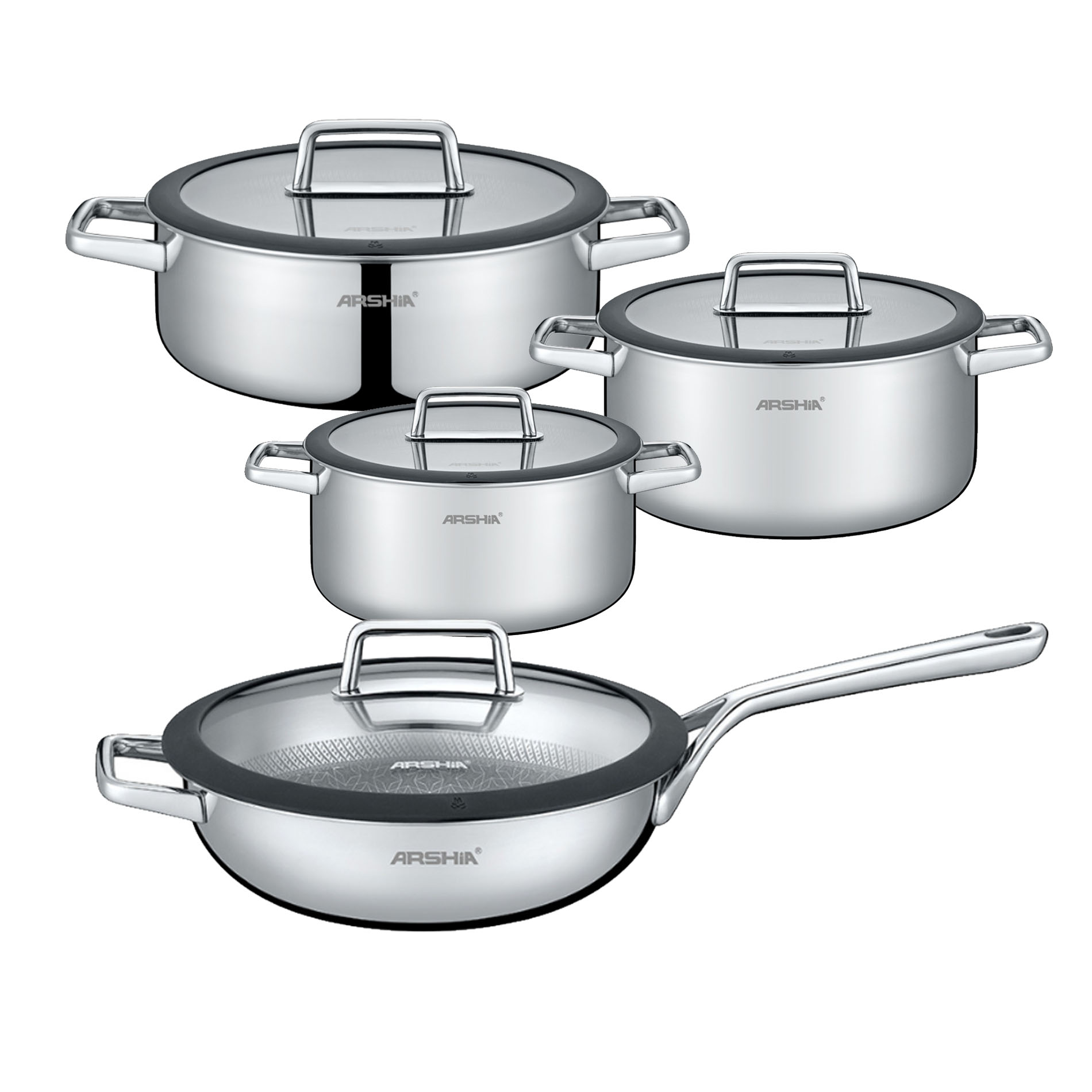 سرویس قابلمه کف لیزری عرشیا آلمان 8 پارچه 2026